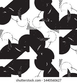 Grunge halftone black and white line texture background. Abstract stripe vector illustration Texture