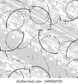 Grunge halftone black and white line texture background. Abstract stripe vector illustration Texture