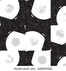 Grunge halftone black and white line texture background. Abstract stripe vector illustration Texture