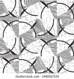 Grunge halftone black and white line texture background. Abstract stripe vector illustration Texture