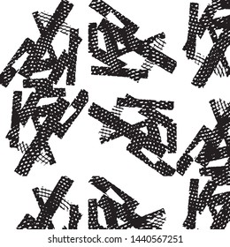 Grunge halftone black and white line texture background. Abstract stripe vector illustration Texture