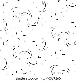 Grunge halftone black and white line texture background. Abstract stripe vector illustration Texture