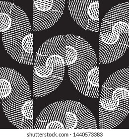 Grunge halftone black and white line texture background. Abstract stripe vector illustration Texture
