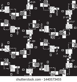 Grunge halftone black and white line texture background. Abstract stripe vector illustration Texture