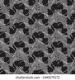 Grunge halftone black and white line texture background. Abstract stripe vector illustration Texture