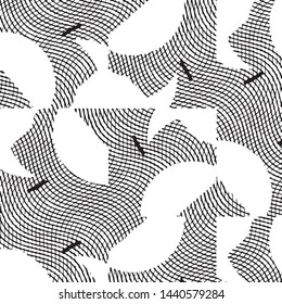 Grunge halftone black and white line texture background. Abstract stripe vector illustration Texture