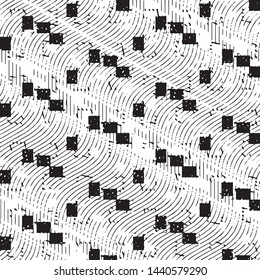 Grunge halftone black and white line texture background. Abstract stripe vector illustration Texture