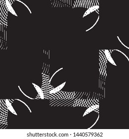 Grunge halftone black and white line texture background. Abstract stripe vector illustration Texture