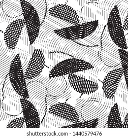 Grunge halftone black and white line texture background. Abstract stripe vector illustration Texture