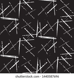 Grunge halftone black and white line texture background. Abstract stripe vector illustration Texture