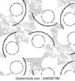 Grunge halftone black and white line texture background. Abstract stripe vector illustration Texture