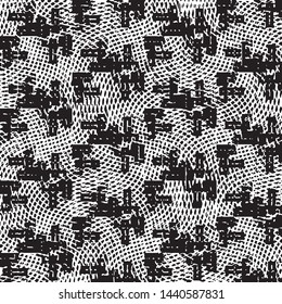 Grunge halftone black and white line texture background. Abstract stripe vector illustration Texture