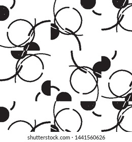 Grunge halftone black and white line texture background. Abstract stripe vector illustration Texture