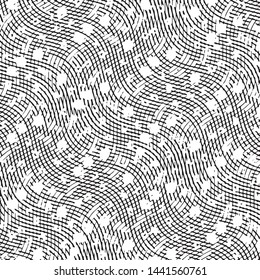 Grunge halftone black and white line texture background. Abstract stripe vector illustration Texture