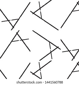 Grunge halftone black and white line texture background. Abstract stripe vector illustration Texture