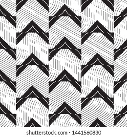 Grunge halftone black and white line texture background. Abstract stripe vector illustration Texture