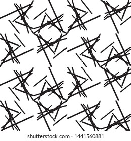 Grunge halftone black and white line texture background. Abstract stripe vector illustration Texture