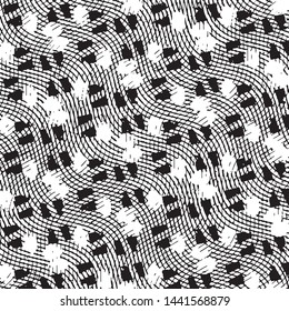 Grunge halftone black and white line texture background. Abstract stripe vector illustration Texture