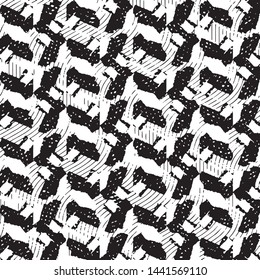 Grunge halftone black and white line texture background. Abstract stripe vector illustration Texture