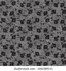 Grunge halftone black and white line texture background. Abstract stripe vector illustration Texture