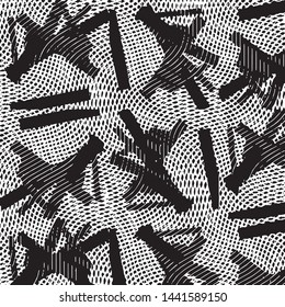 Grunge halftone black and white line texture background. Abstract stripe vector illustration Texture