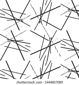 Grunge halftone black and white line texture background. Abstract stripe vector illustration Texture