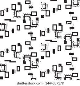 Grunge halftone black and white line texture background. Abstract stripe vector illustration Texture