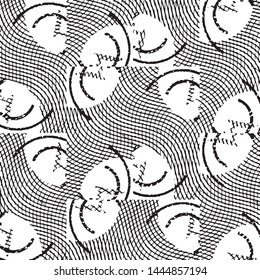 Grunge halftone black and white line texture background. Abstract stripe vector illustration Texture