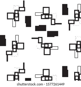 Grunge halftone black and white line texture background. Abstract spotted vector illustration Texture