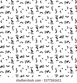 Grunge halftone black and white line texture background. Abstract spotted vector illustration Texture