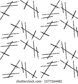 Grunge halftone black and white line texture background. Abstract spotted vector illustration Texture