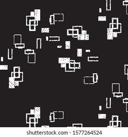 Grunge halftone black and white line texture background. Abstract spotted vector illustration Texture