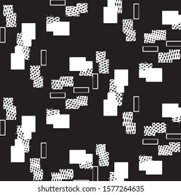 Grunge halftone black and white line texture background. Abstract spotted vector illustration Texture