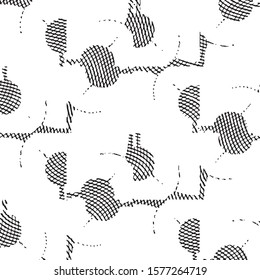 Grunge halftone black and white line texture background. Abstract spotted vector illustration Texture