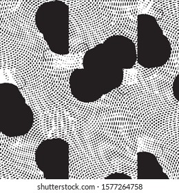 Grunge halftone black and white line texture background. Abstract spotted vector illustration Texture