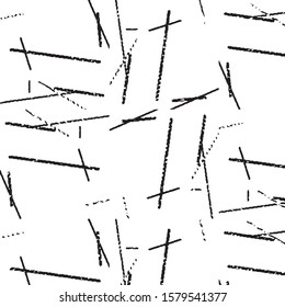 Grunge halftone black and white line texture background. Abstract stripe vector illustration Texture