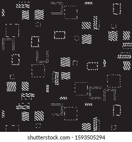 Grunge halftone black and white line texture background. Abstract stripe vector illustration Texture