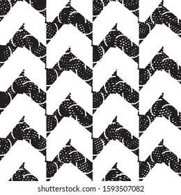 Grunge halftone black and white line texture background. Abstract stripe vector illustration Texture