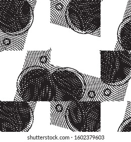 Grunge halftone black and white line texture background. Abstract stripe vector illustration Texture