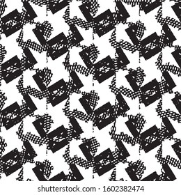 Grunge halftone black and white line texture background. Abstract stripe vector illustration Texture