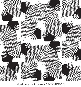 Grunge halftone black and white line texture background. Abstract stripe vector illustration Texture