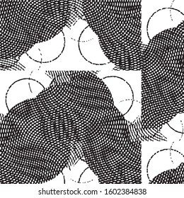Grunge halftone black and white line texture background. Abstract stripe vector illustration Texture