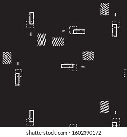 Grunge halftone black and white line texture background. Abstract stripe vector illustration Texture
