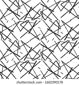 Grunge halftone black and white line texture background. Abstract stripe vector illustration Texture