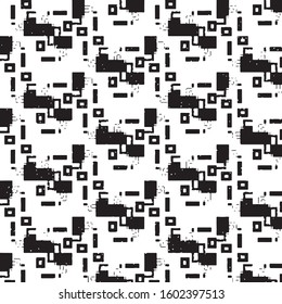 Grunge halftone black and white line texture background. Abstract stripe vector illustration Texture