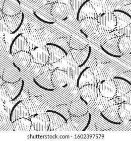 Grunge halftone black and white line texture background. Abstract stripe vector illustration Texture