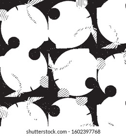 Grunge halftone black and white line texture background. Abstract stripe vector illustration Texture