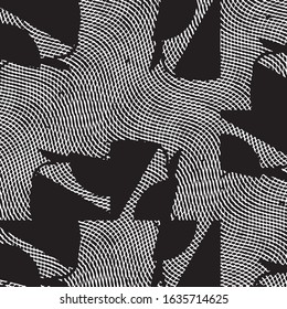 Grunge halftone black and white line texture background. Abstract stripe vector illustration Texture