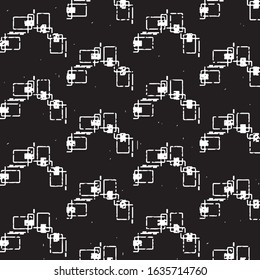 Grunge halftone black and white line texture background. Abstract stripe vector illustration Texture