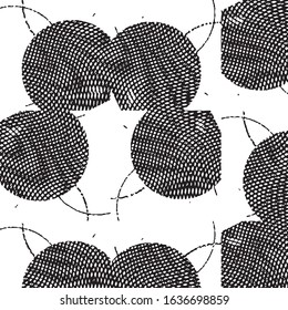Grunge halftone black and white line texture background. Abstract stripe vector illustration Texture